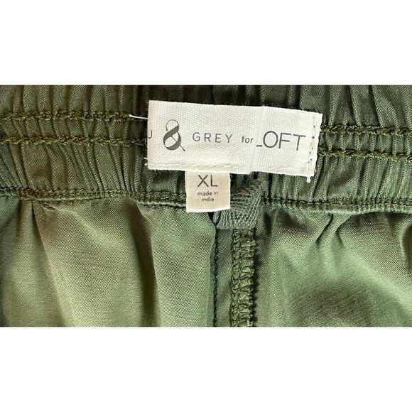 Lou & Grey for LOFT XL Green Drawstring Pants Lyocell Cotton Spandex - Picture 2 of 7